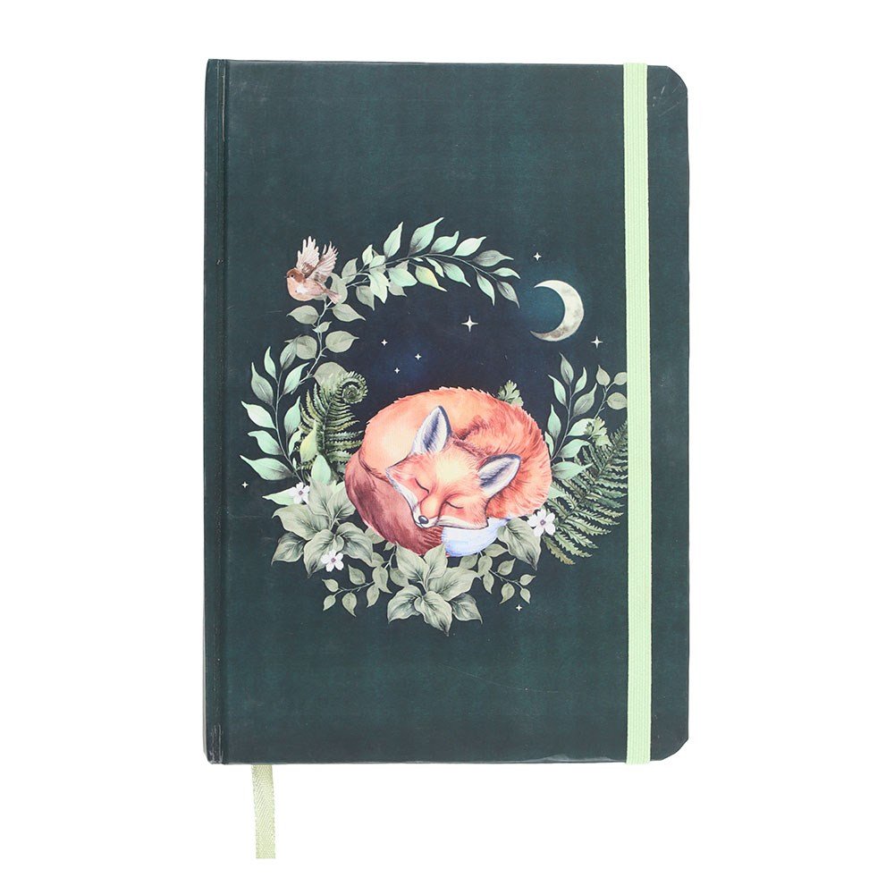 Something Different - Green Sleeping Fox A5 Notitieboek - Multicolours